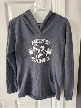 ANVIL GRAY WORKOUT HOODED SWEATSHIRT